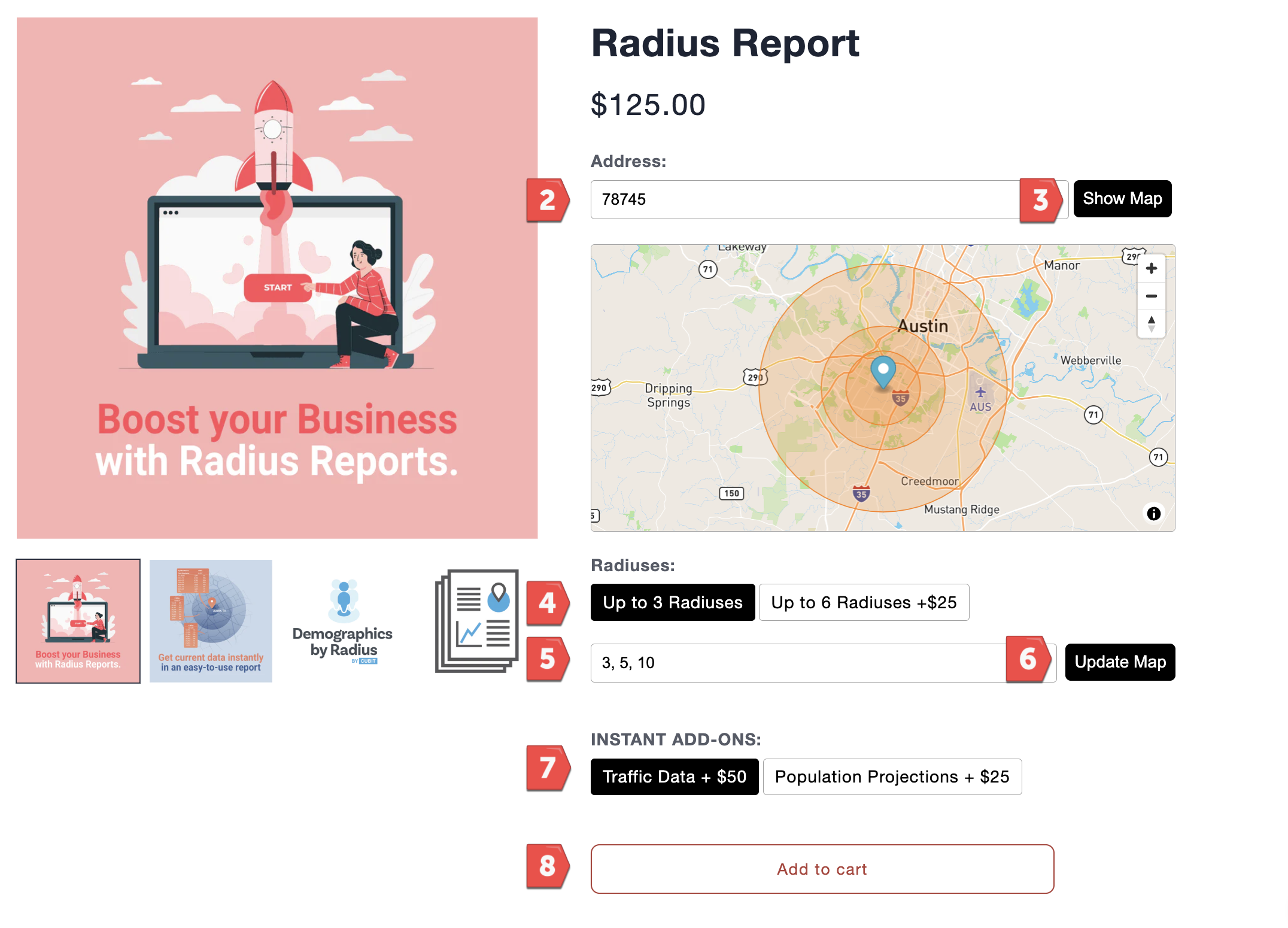 How to order a radius report.
